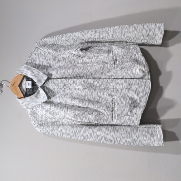 CAbi Women's Neo Jacket Space Dye Grays White Size Medium EUC Full Zip Soft - Picture 2 of 10